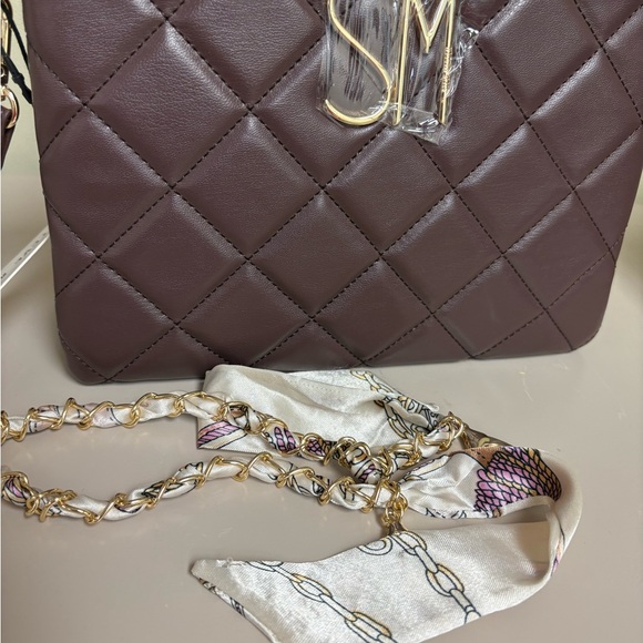 Steve Madden Quilted Brown Clutch - Picture 3 of 10
